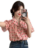 Harajuku Vintage Graphic Button Up Shirts